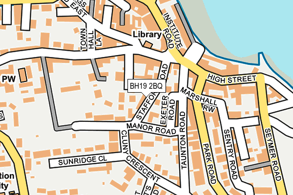 BH19 2BQ map - OS OpenMap – Local (Ordnance Survey)