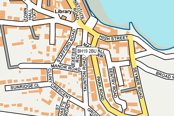 BH19 2BU map - OS OpenMap – Local (Ordnance Survey)