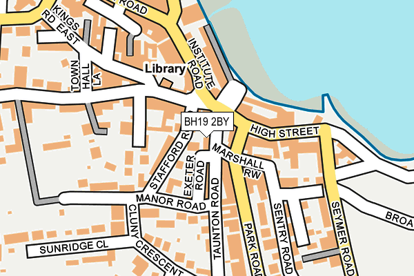 BH19 2BY map - OS OpenMap – Local (Ordnance Survey)
