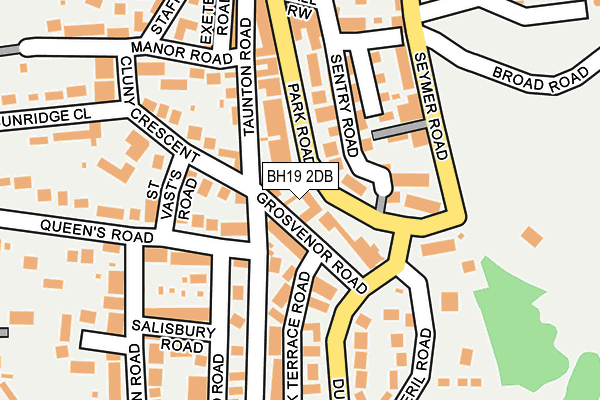 BH19 2DB map - OS OpenMap – Local (Ordnance Survey)