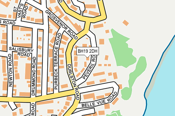 BH19 2DH map - OS OpenMap – Local (Ordnance Survey)