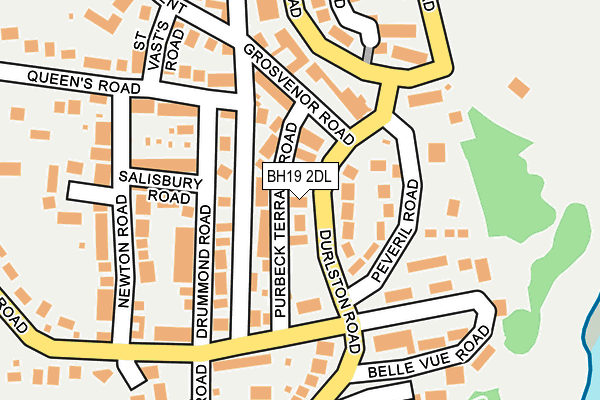BH19 2DL map - OS OpenMap – Local (Ordnance Survey)
