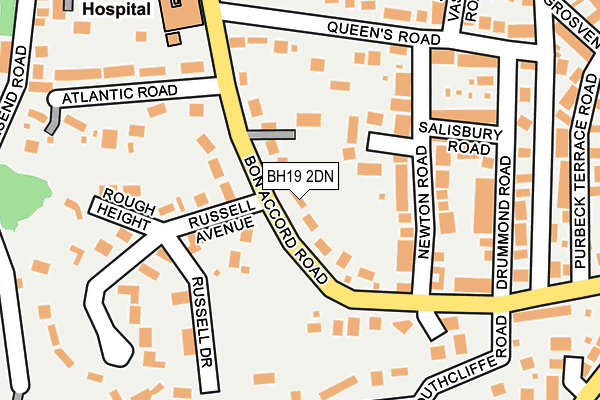 BH19 2DN map - OS OpenMap – Local (Ordnance Survey)