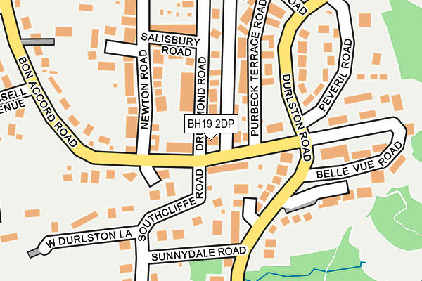 BH19 2DP map - OS OpenMap – Local (Ordnance Survey)