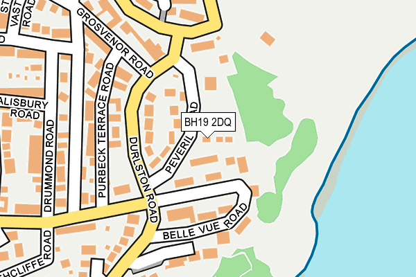 BH19 2DQ map - OS OpenMap – Local (Ordnance Survey)