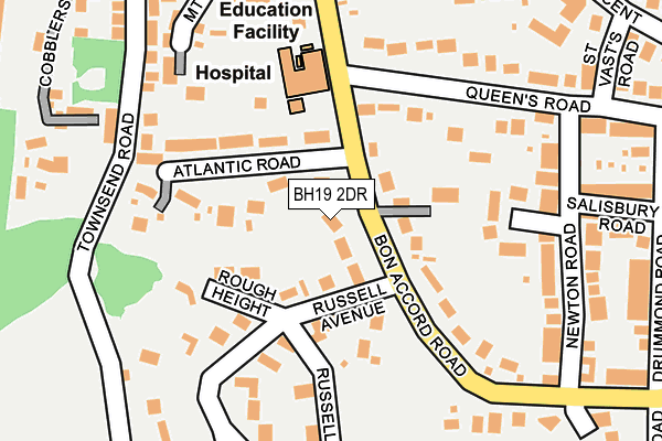 BH19 2DR map - OS OpenMap – Local (Ordnance Survey)
