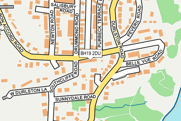BH19 2DU map - OS OpenMap – Local (Ordnance Survey)