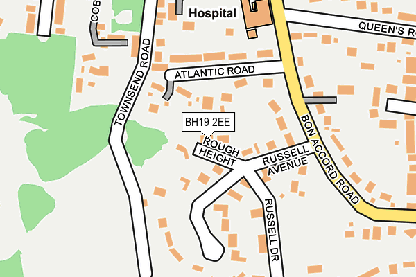 BH19 2EE map - OS OpenMap – Local (Ordnance Survey)