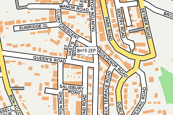 BH19 2EP map - OS OpenMap – Local (Ordnance Survey)