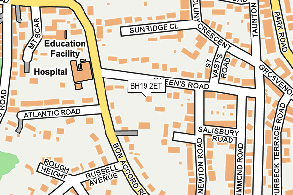 BH19 2ET map - OS OpenMap – Local (Ordnance Survey)