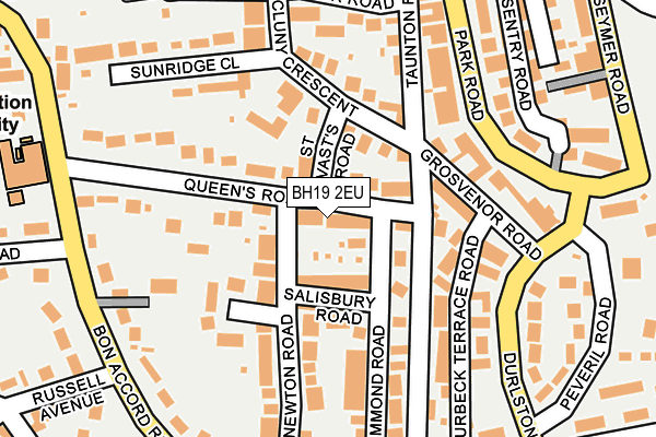 BH19 2EU map - OS OpenMap – Local (Ordnance Survey)
