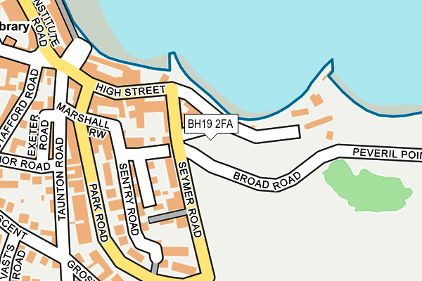 BH19 2FA map - OS OpenMap – Local (Ordnance Survey)