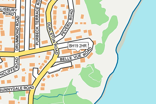 BH19 2HR map - OS OpenMap – Local (Ordnance Survey)