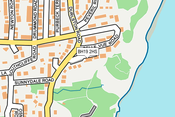 BH19 2HS map - OS OpenMap – Local (Ordnance Survey)