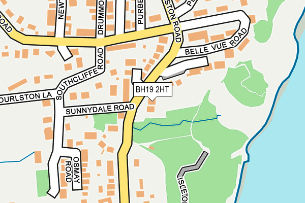BH19 2HT map - OS OpenMap – Local (Ordnance Survey)