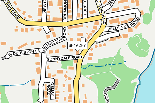BH19 2HY map - OS OpenMap – Local (Ordnance Survey)
