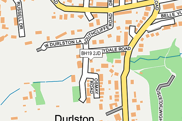 BH19 2JD map - OS OpenMap – Local (Ordnance Survey)