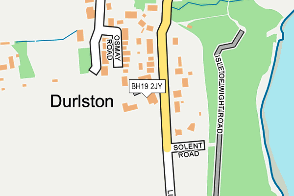 BH19 2JY map - OS OpenMap – Local (Ordnance Survey)