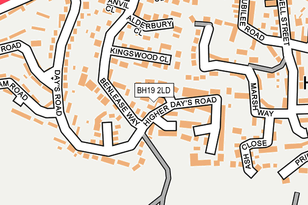 BH19 2LD map - OS OpenMap – Local (Ordnance Survey)