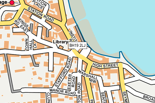 BH19 2LJ map - OS OpenMap – Local (Ordnance Survey)