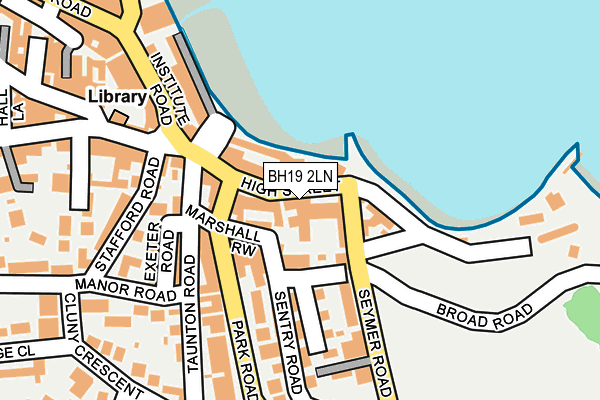 BH19 2LN map - OS OpenMap – Local (Ordnance Survey)