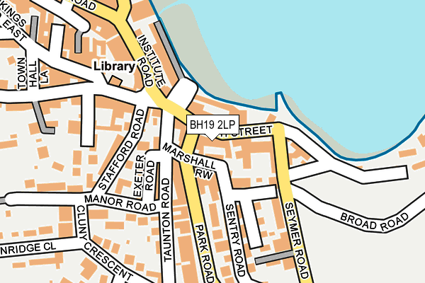BH19 2LP map - OS OpenMap – Local (Ordnance Survey)