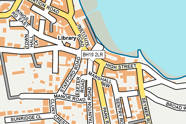 BH19 2LR map - OS OpenMap – Local (Ordnance Survey)
