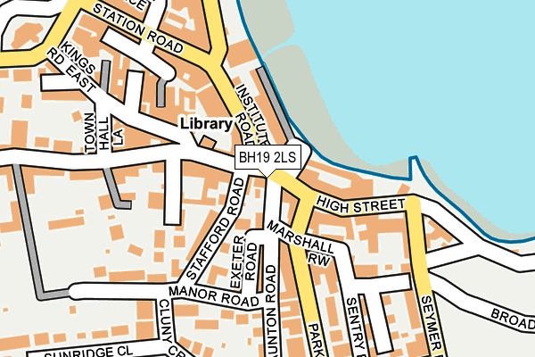 BH19 2LS map - OS OpenMap – Local (Ordnance Survey)
