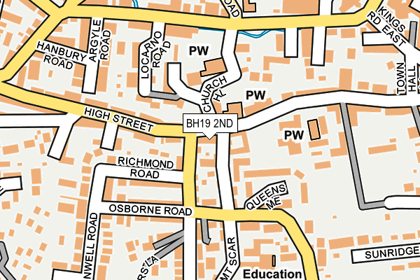 BH19 2ND map - OS OpenMap – Local (Ordnance Survey)