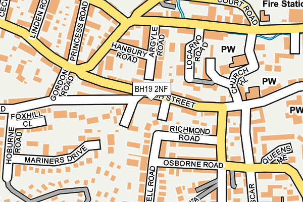 BH19 2NF map - OS OpenMap – Local (Ordnance Survey)