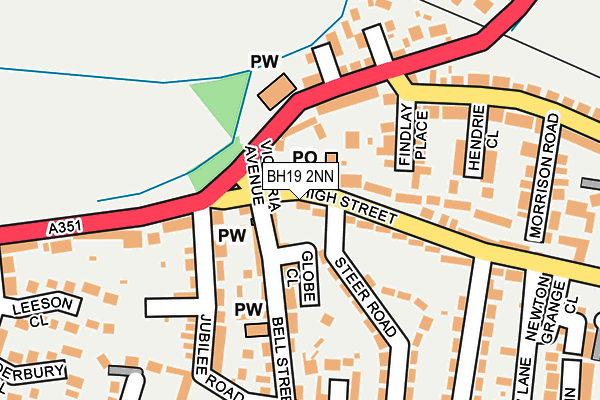 BH19 2NN map - OS OpenMap – Local (Ordnance Survey)