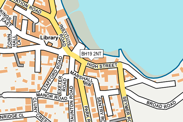 BH19 2NT map - OS OpenMap – Local (Ordnance Survey)