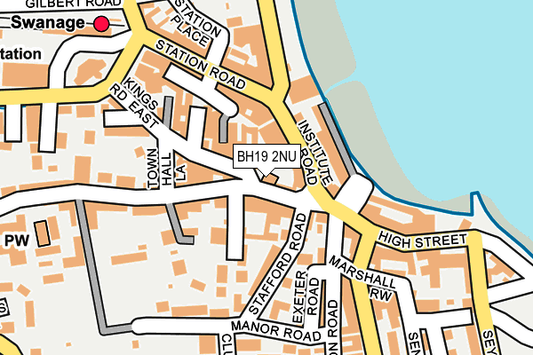 BH19 2NU map - OS OpenMap – Local (Ordnance Survey)