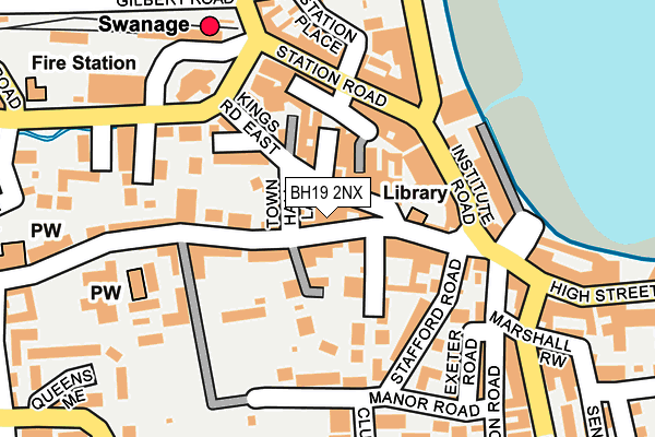 BH19 2NX map - OS OpenMap – Local (Ordnance Survey)