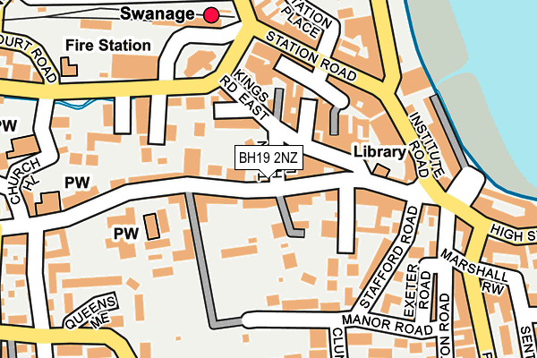 BH19 2NZ map - OS OpenMap – Local (Ordnance Survey)