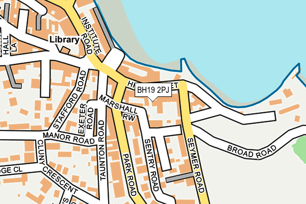 BH19 2PJ map - OS OpenMap – Local (Ordnance Survey)