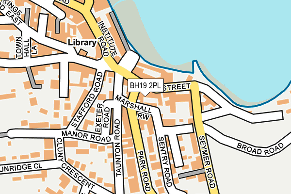 BH19 2PL map - OS OpenMap – Local (Ordnance Survey)