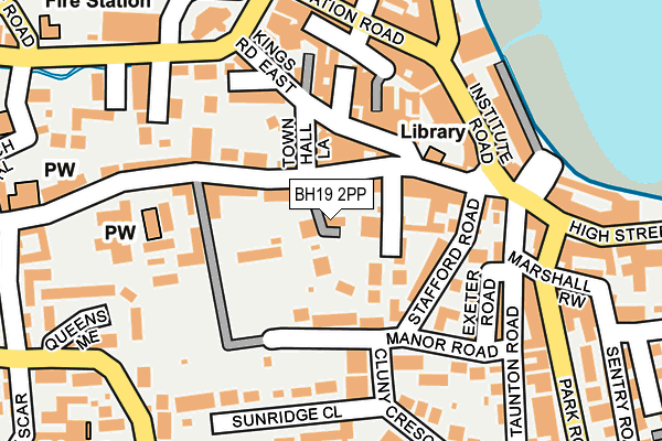 BH19 2PP map - OS OpenMap – Local (Ordnance Survey)