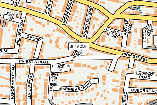 BH19 2QH map - OS OpenMap – Local (Ordnance Survey)