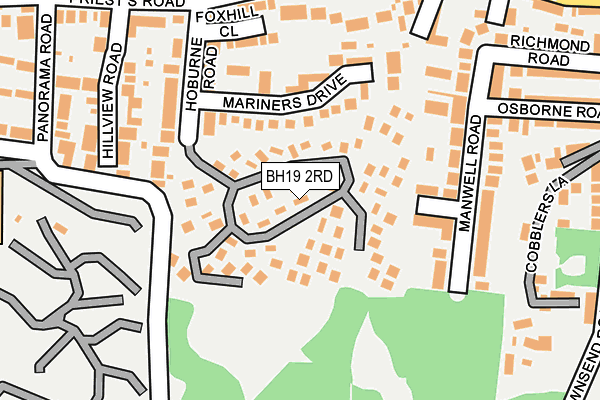 BH19 2RD map - OS OpenMap – Local (Ordnance Survey)