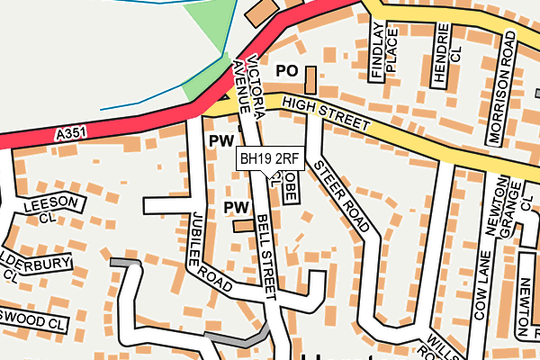 BH19 2RF map - OS OpenMap – Local (Ordnance Survey)