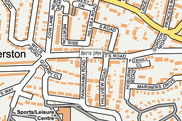 BH19 2RH map - OS OpenMap – Local (Ordnance Survey)