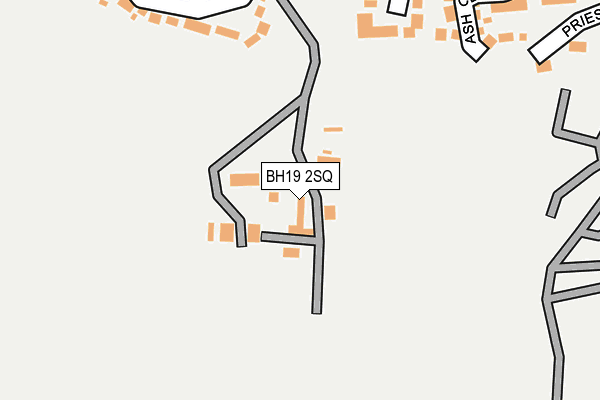 BH19 2SQ map - OS OpenMap – Local (Ordnance Survey)