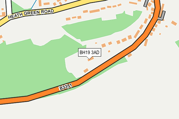 BH19 3AD map - OS OpenMap – Local (Ordnance Survey)