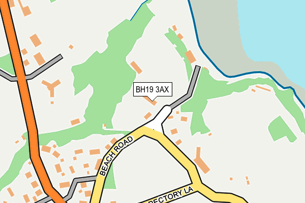 BH19 3AX map - OS OpenMap – Local (Ordnance Survey)