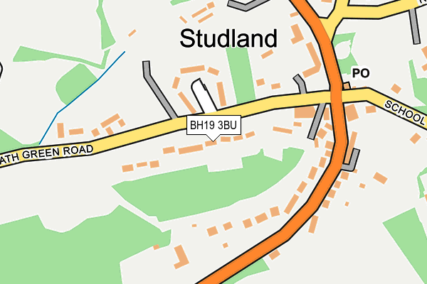 BH19 3BU map - OS OpenMap – Local (Ordnance Survey)
