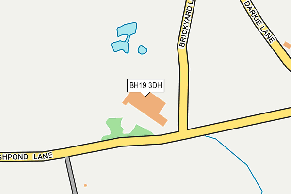 BH19 3DH map - OS OpenMap – Local (Ordnance Survey)