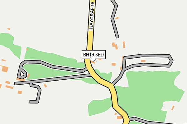 BH19 3ED map - OS OpenMap – Local (Ordnance Survey)