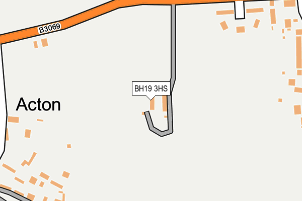 BH19 3HS map - OS OpenMap – Local (Ordnance Survey)