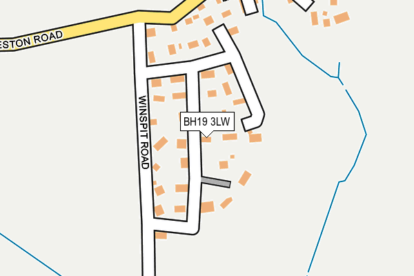 BH19 3LW map - OS OpenMap – Local (Ordnance Survey)